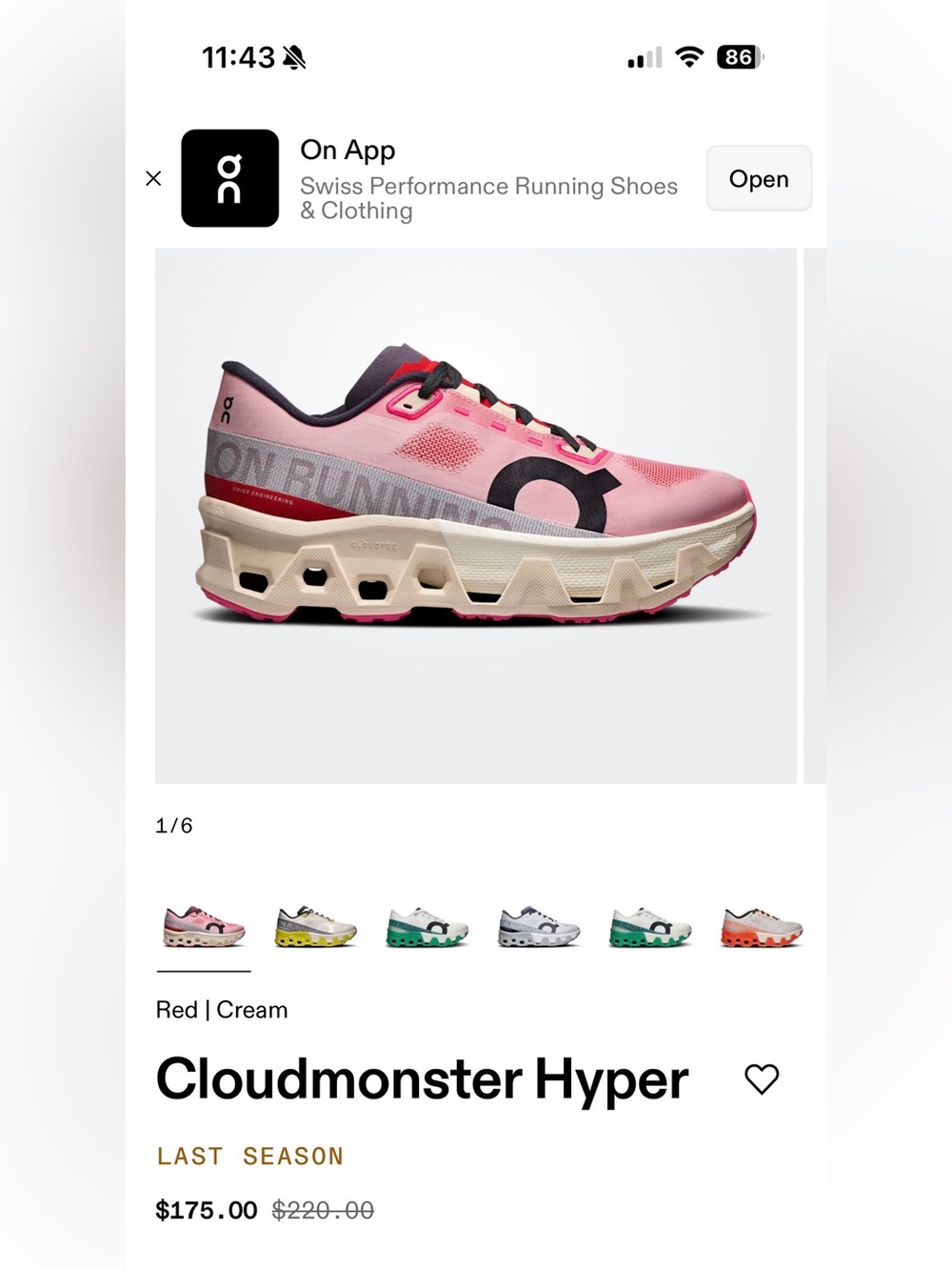 On Cloudmonster Hyper Running Shoe - Pink Cream